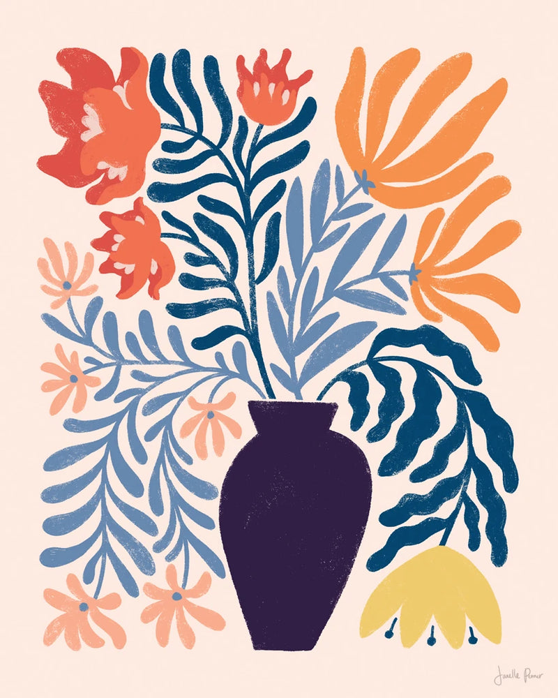 Mid Mod Floral II by Janelle Penner