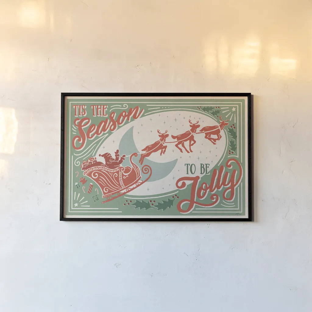 Naughty and Nice I by Janelle Penner. shown as a paper print in a black flame. Available as a archival giclee rolled canvas, fine art paper, or poster print. SKU 66143i.