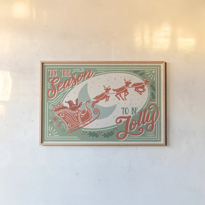 Naughty and Nice I by Janelle Penner. shown as a paper print in a natural frame. Available as a archival giclee rolled canvas, fine art paper, or poster print. SKU 66143i.