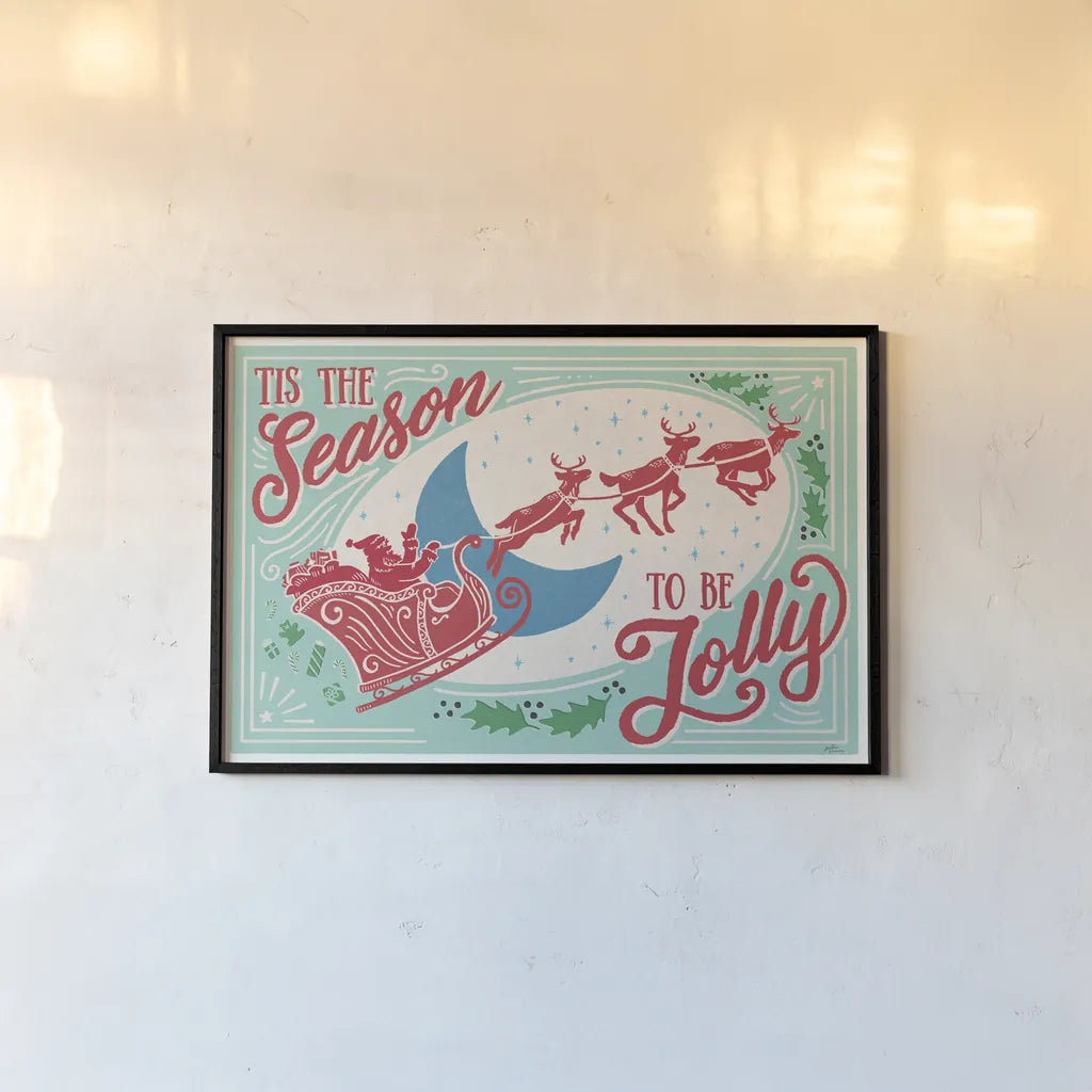 Naughty and Nice I Bright by Janelle Penner. shown as a paper print in a black flame. Available as a archival giclee rolled canvas, fine art paper, or poster print. SKU 67516i.