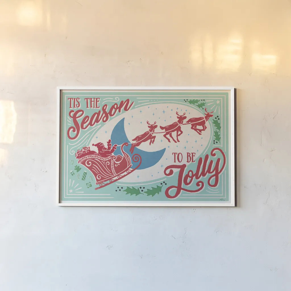 Naughty and Nice I Bright by Janelle Penner. shown as a paper print in a white frame. Available as a archival giclee rolled canvas, fine art paper, or poster print. SKU 67516i.