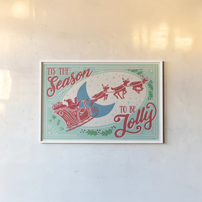 Naughty and Nice I Bright by Janelle Penner. shown as a paper print in a white frame. Available as a archival giclee rolled canvas, fine art paper, or poster print. SKU 67516i.