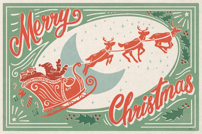 Naughty and Nice I Merry Chrstmas by Janelle Penner. SKU 68346i. Archival Giclee Fine art print for wall decor.