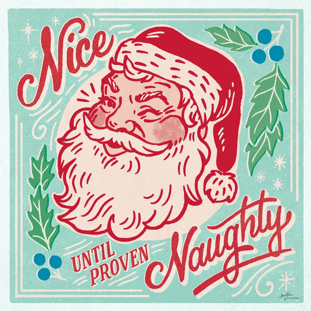 Naughty and Nice II Bright by Janelle Penner. SKU 76821a. Archival Giclee Fine art print for wall decor.