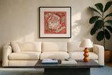 Naughty and Nice II Tis the Season by Janelle Penner. Displayed in a glass frame with matte in a clean modern living room. Available as an archival giclee rolled canvas, fine art paper, or poster print. SKU 68347a.