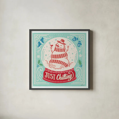 Naughty and Nice III Bright by Janelle Penner. Shown in a sleek black glass frame for a contemporary gallery look. Available as an archival giclee rolled canvas, fine art paper, or poster print. SKU 76822a.