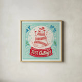 Naughty and Nice III Bright by Janelle Penner. Shown in a natural wood glass frame for a timeless modern aesthetic. Available as an archival giclee rolled canvas, fine art paper, or poster print. SKU 76822a.