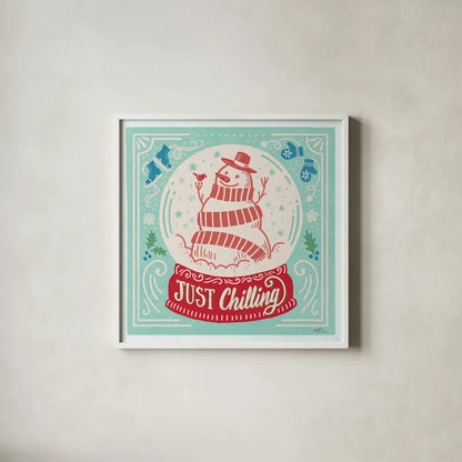 Naughty and Nice III Bright by Janelle Penner. Shown in a crisp white glass frame for a clean and minimalist style. Available as an archival giclee rolled canvas, fine art paper, or poster print. SKU 76822a.