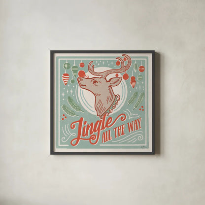 Naughty and Nice IV by Janelle Penner. Shown in a sleek black glass frame for a contemporary gallery look. Available as an archival giclee rolled canvas, fine art paper, or poster print. SKU 66146a.