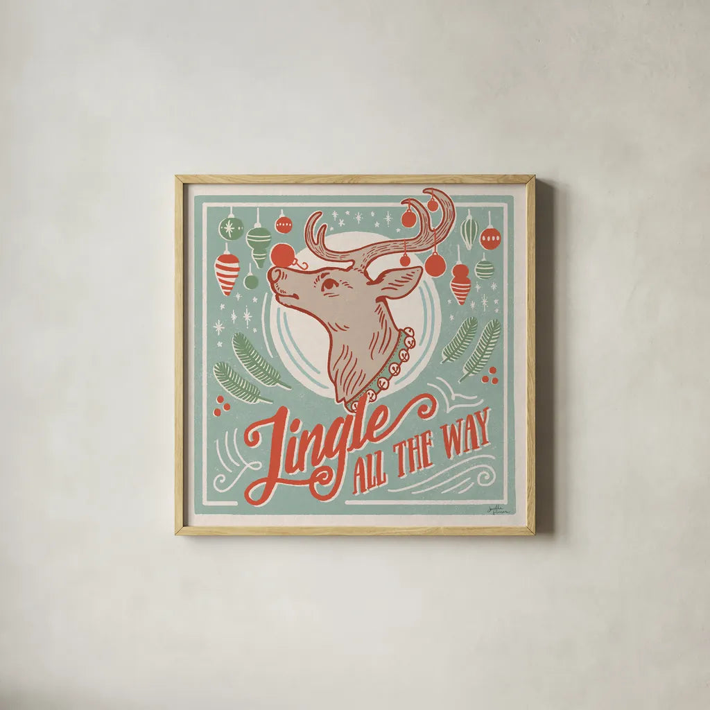 Naughty and Nice IV by Janelle Penner. Shown in a natural wood glass frame for a timeless modern aesthetic. Available as an archival giclee rolled canvas, fine art paper, or poster print. SKU 66146a.