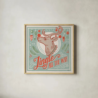 Naughty and Nice IV by Janelle Penner. Shown in a natural wood glass frame for a timeless modern aesthetic. Available as an archival giclee rolled canvas, fine art paper, or poster print. SKU 66146a.