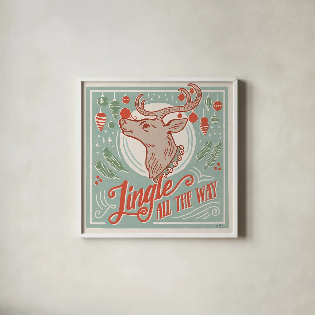 Naughty and Nice IV by Janelle Penner. Shown in a crisp white glass frame for a clean and minimalist style. Available as an archival giclee rolled canvas, fine art paper, or poster print. SKU 66146a.