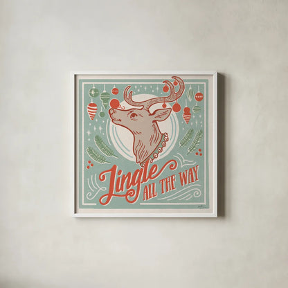 Naughty and Nice IV by Janelle Penner. Shown in a crisp white glass frame for a clean and minimalist style. Available as an archival giclee rolled canvas, fine art paper, or poster print. SKU 66146a.