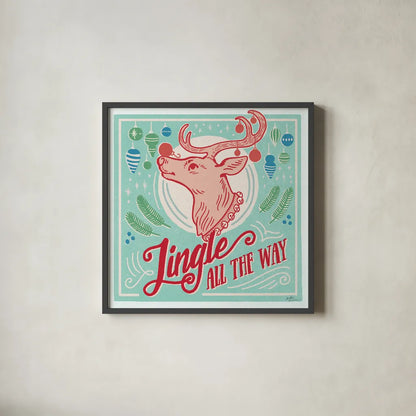 Naughty and Nice IV Bright by Janelle Penner. Shown in a sleek black glass frame for a contemporary gallery look. Available as an archival giclee rolled canvas, fine art paper, or poster print. SKU 67595a.