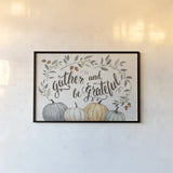 Our Home IV Gather by Janelle Penner. shown as a paper print in a black flame. Available as a archival giclee rolled canvas, fine art paper, or poster print. SKU 47600i.
