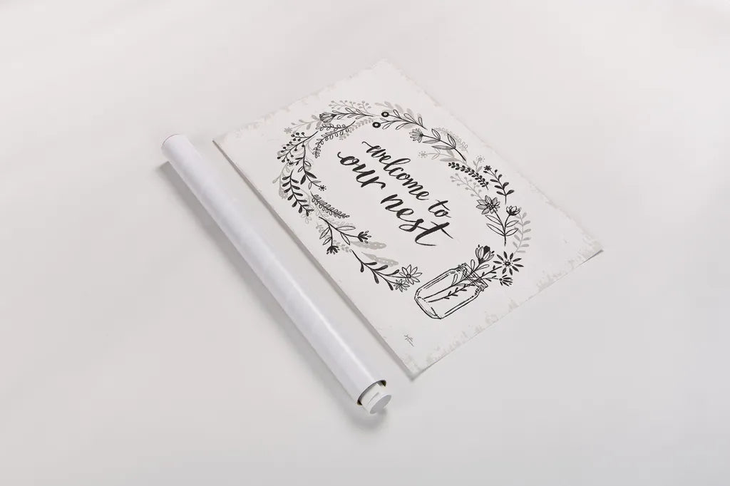 Our Nest I by Janelle Penner. shown as a rolled paper print. Available as archival giclee rolled canvas, fine art paper, or poster print. SKU 33492i.