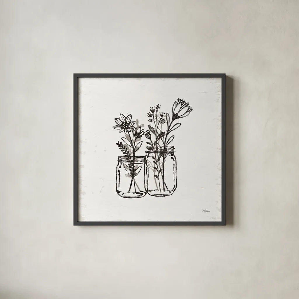 Our Nest III by Janelle Penner. Shown in a sleek black glass frame for a contemporary gallery look. Available as an archival giclee rolled canvas, fine art paper, or poster print. SKU 33494a.