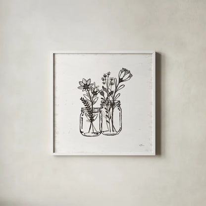 Our Nest III by Janelle Penner. Shown in a crisp white glass frame for a clean and minimalist style. Available as an archival giclee rolled canvas, fine art paper, or poster print. SKU 33494a.