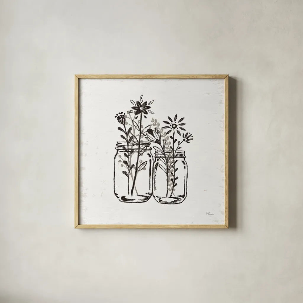 Our Nest IV by Janelle Penner. Shown in a natural wood glass frame for a timeless modern aesthetic. Available as an archival giclee rolled canvas, fine art paper, or poster print. SKU 33495a.