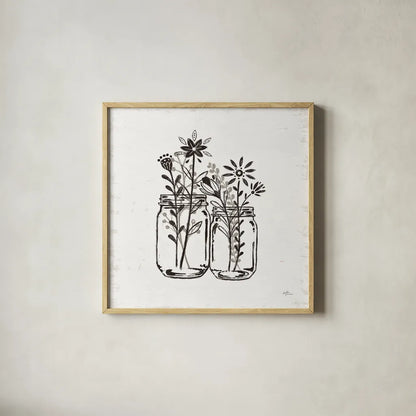 Our Nest IV by Janelle Penner. Shown in a natural wood glass frame for a timeless modern aesthetic. Available as an archival giclee rolled canvas, fine art paper, or poster print. SKU 33495a.