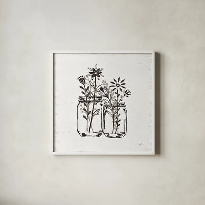 Our Nest IV by Janelle Penner. Shown in a crisp white glass frame for a clean and minimalist style. Available as an archival giclee rolled canvas, fine art paper, or poster print. SKU 33495a.