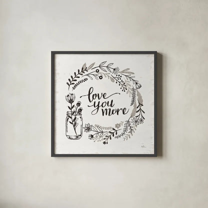 Our Nest V by Janelle Penner. Shown in a sleek black glass frame for a contemporary gallery look. Available as an archival giclee rolled canvas, fine art paper, or poster print. SKU 33496a.