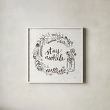 Our Nest VI by Janelle Penner. Shown in a crisp white glass frame for a clean and minimalist style. Available as an archival giclee rolled canvas, fine art paper, or poster print. SKU 33497a.