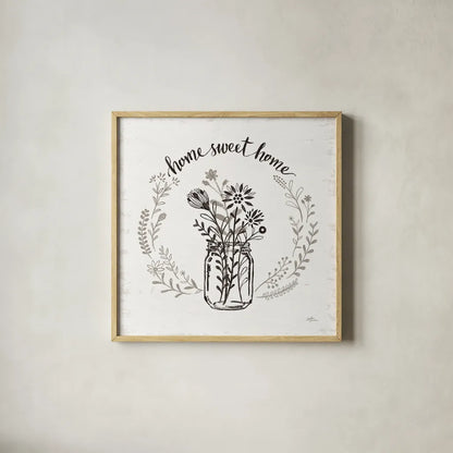 Our Nest VII by Janelle Penner. Shown in a natural wood glass frame for a timeless modern aesthetic. Available as an archival giclee rolled canvas, fine art paper, or poster print. SKU 33498a.