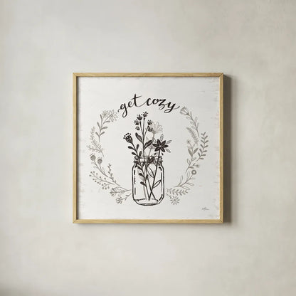 Our Nest VIII by Janelle Penner. Shown in a natural wood glass frame for a timeless modern aesthetic. Available as an archival giclee rolled canvas, fine art paper, or poster print. SKU 33499a.