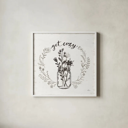 Our Nest VIII by Janelle Penner. Shown in a crisp white glass frame for a clean and minimalist style. Available as an archival giclee rolled canvas, fine art paper, or poster print. SKU 33499a.