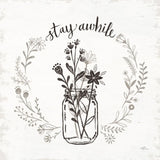 Our Nest VIII Stay Awhile by Janelle Penner. SKU 78847a. Archival Giclee Fine art print for wall decor.