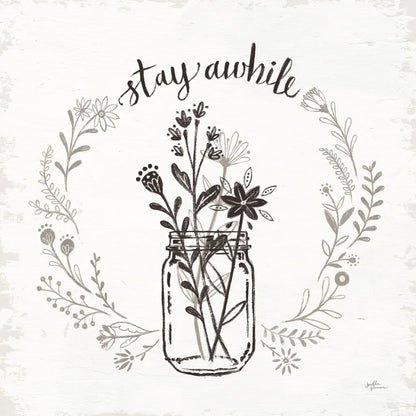 Our Nest VIII Stay Awhile by Janelle Penner. SKU 78847a. Archival Giclee Fine art print for wall decor.