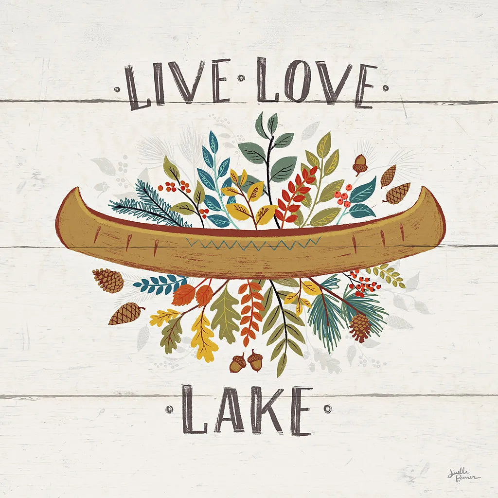 Peace and Lodge I by Janelle Penner. SKU 28979a. Archival Giclee Fine art print for wall decor.