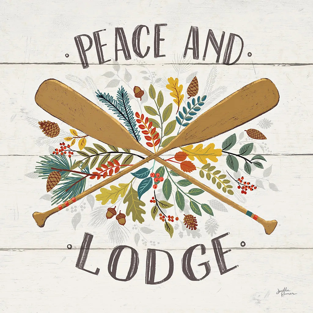 Peace and Lodge IV by Janelle Penner. SKU 28982a. Archival Giclee Fine art print for wall decor.