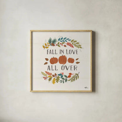 Peace and Lodge IX by Janelle Penner. Shown in a natural wood glass frame for a timeless modern aesthetic. Available as an archival giclee rolled canvas, fine art paper, or poster print. SKU 32025a.