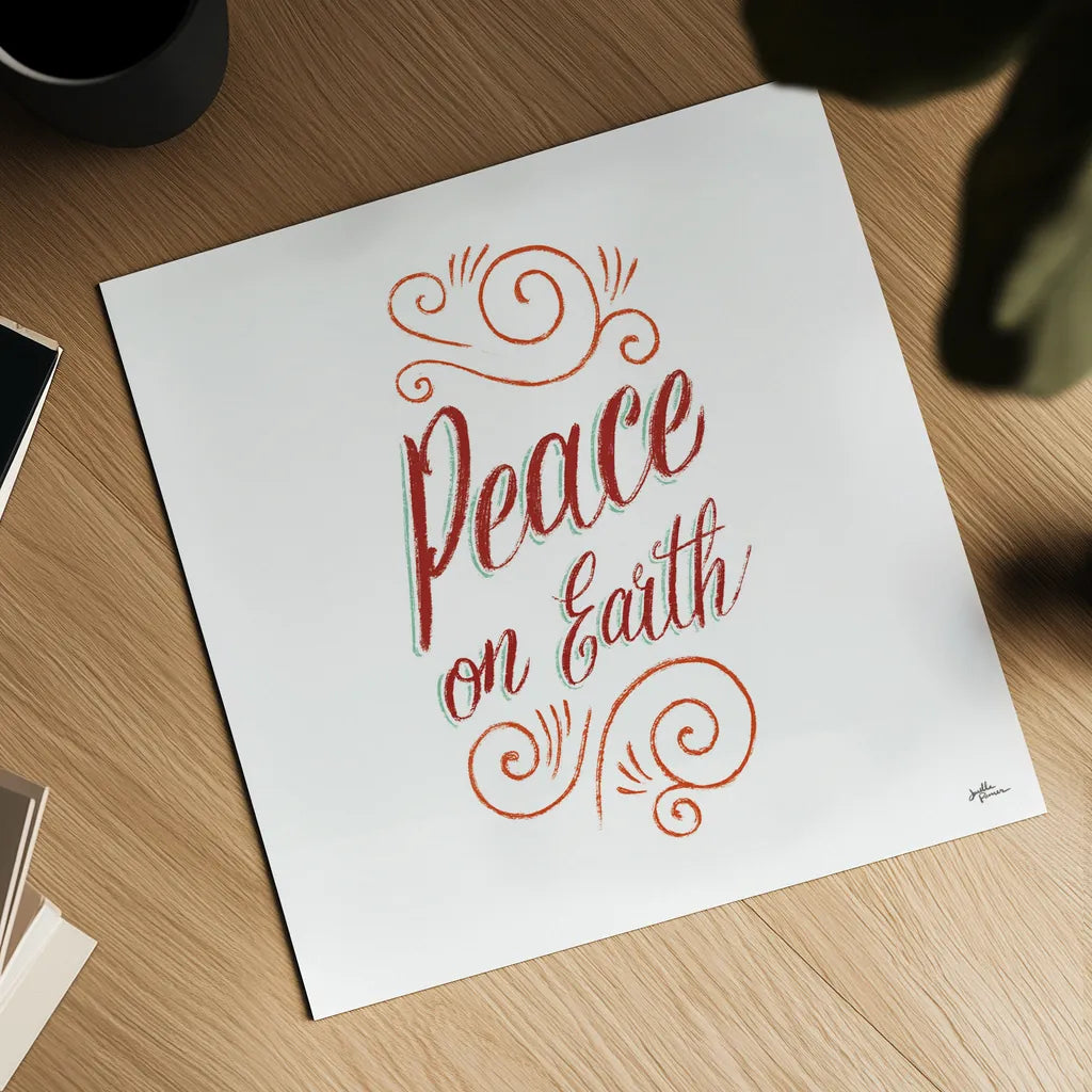 Peace on Earth by Janelle Penner. Shown as a detailed flat fine art print, highlighting archival giclee quality. Available as an archival giclee rolled canvas, fine art paper, or poster print. SKU 59945a.