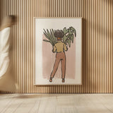 Plant Ladies I v2 by Janelle Penner. shown as over sized large wall art. Available as an archival giclee rolled canvas, fine art paper, or poster print. SKU 80743h.