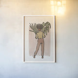 Plant Ladies I v2 by Janelle Penner. shown as a paper print in a white frame. Available as a archival giclee rolled canvas, fine art paper, or poster print. SKU 80743h.