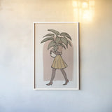 Plant Ladies II v2 by Janelle Penner. shown as a paper print in a white frame. Available as a archival giclee rolled canvas, fine art paper, or poster print. SKU 80744h.