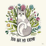 Purrfect Garden II by Janelle Penner. SKU 37608a. Archival Giclee Fine art print for wall decor.