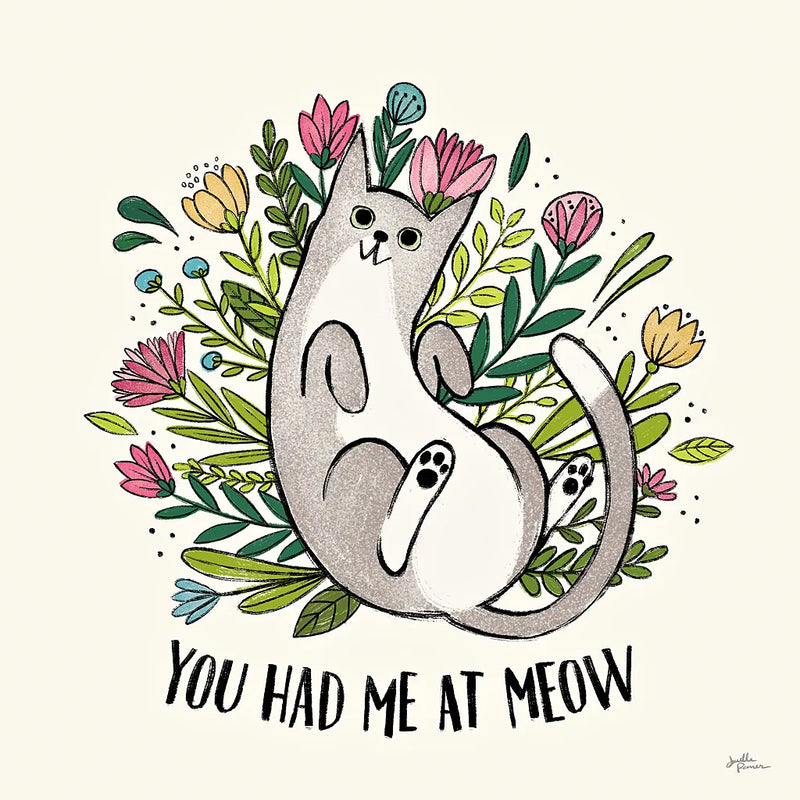 Purrfect Garden III by Janelle Penner. SKU 37609a. Archival Giclee Fine art print for wall decor.