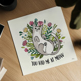Purrfect Garden III by Janelle Penner. Shown as a detailed flat fine art print, highlighting archival giclee quality. Available as an archival giclee rolled canvas, fine art paper, or poster print. SKU 37609a.