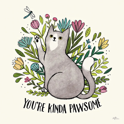 Purrfect Garden IV by Janelle Penner. SKU 37610a. Archival Giclee Fine art print for wall decor.