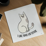 Purrfect Garden V No Flowers Gray by Janelle Penner. Shown as a detailed flat fine art print, highlighting archival giclee quality. Available as an archival giclee rolled canvas, fine art paper, or poster print. SKU 39361a.