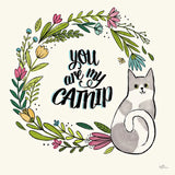 Purrfect Garden VI by Janelle Penner. SKU 37612a. Archival Giclee Fine art print for wall decor.