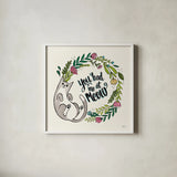 Purrfect Garden VII by Janelle Penner. Shown in a crisp white glass frame for a clean and minimalist style. Available as an archival giclee rolled canvas, fine art paper, or poster print. SKU 37613a.