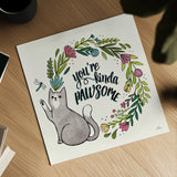 Purrfect Garden VIII by Janelle Penner. Shown as a detailed flat fine art print, highlighting archival giclee quality. Available as an archival giclee rolled canvas, fine art paper, or poster print. SKU 37614a.