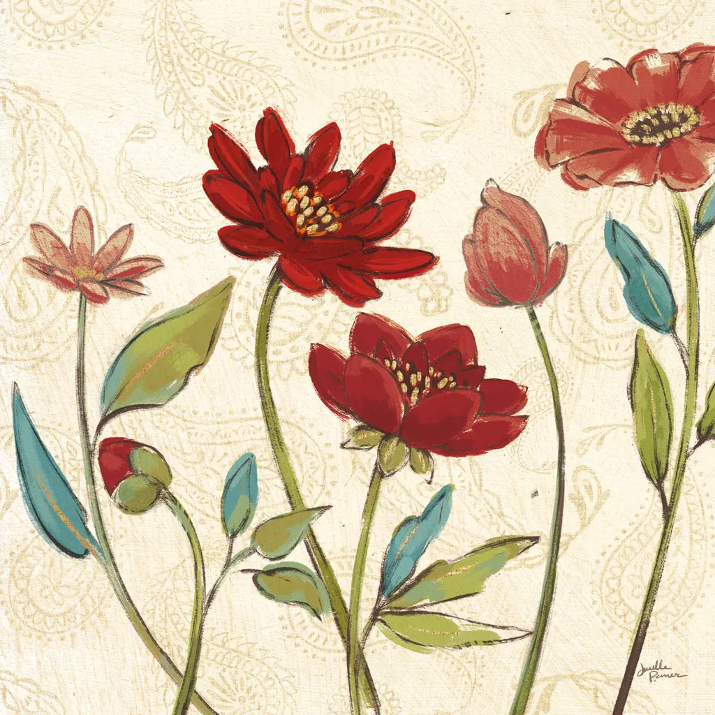 Red Gold Beauties I Crop by Janelle Penner. SKU 55941a. Archival Giclee Fine art print for wall decor.