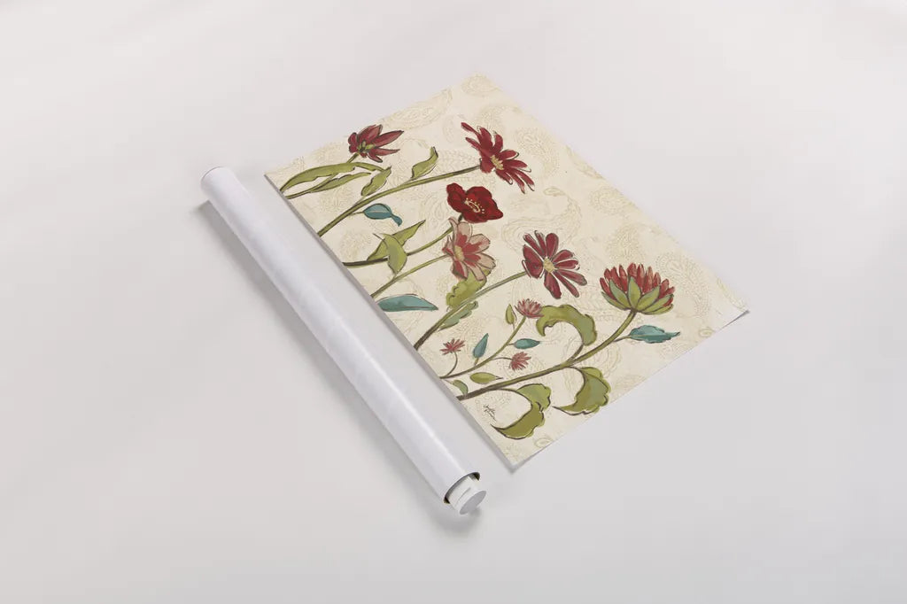 Red Gold Beauties II by Janelle Penner. shown as a rolled paper print. Available as archival giclee rolled canvas, fine art paper, or poster print. SKU 55942i.