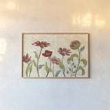 Red Gold Beauties II by Janelle Penner. shown as a paper print in a natural frame. Available as a archival giclee rolled canvas, fine art paper, or poster print. SKU 55942i.